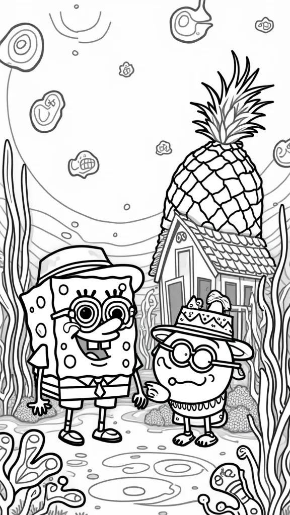 Páginas para colorear de SpongeBob Stoner